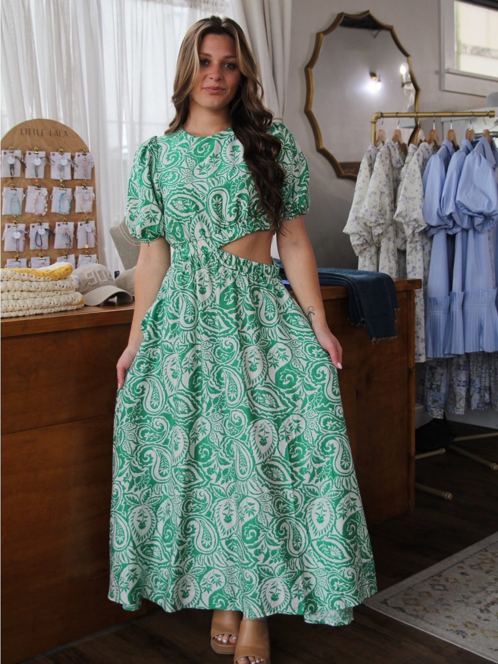 NWT| Verdant Paisley Cut-Out Maxi